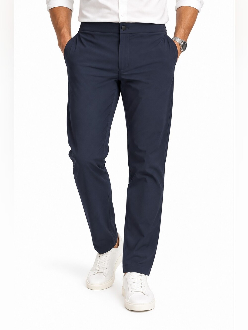 NWT Banana Republic Performance Tailored Pants Navy 34x32
